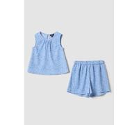 OVS KIDS, Conjunto Azul De Tejido Elástico Con Top Sin Mangas Y Shorts, Niña, Denim, Talla: 4-5