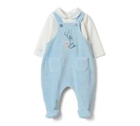 OVS KIDS Conjunto azul y blanco en mezcla de algodón orgánico con bordado de Mickey para bebé