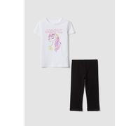 OVS KIDS, Conjunto De Algodón Puro Multicolor Para Niña, Ajuste Regular, Niña, Blanco/negro, Talla: 5-6