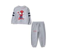 OVS KIDS Conjunto de chándal gris oversize de algodón puro con estampado MARVEL Spider-Man para niño