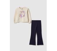 OVS KIDS, Conjunto De Joggers Multicolor De Algodón Puro Para Niña, Ajuste Regular, Niña, Beige Jaspeado, Talla: 9-10