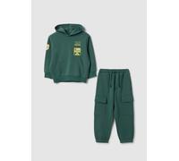 OVS KIDS, Conjunto De Jogging Infantil Verde Mezcla De Algodón Ajuste Regular, Niño, Verde oscuro, Talla: 4-5