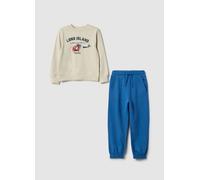 OVS KIDS, Conjunto De Sudadera Y Pantalón Beige De Algodón Puro Para Niño, Ajuste Regular Con Estampado, Niño, Beige Claro, Talla: 6-7