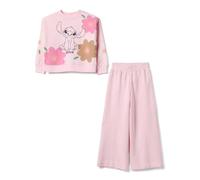 OVS KIDS Conjunto de sudadera y pantalón rosa de mezcla de algodón para niña, ajuste regular