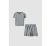 OVS KIDS, Conjunto Gris De Algodón Elástico Con Camiseta Y Shorts, Niña, Gris, Talla: 13-14
