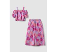 OVS KIDS, Conjunto Morado De Puro Algodón Con Top Y Pantalón De Estampado Floral, Niña, Morado, Talla: 5-6