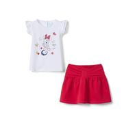 OVS KIDS Conjunto multicolor de camiseta y falda elástica de algodón para niña con Minnie