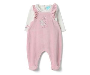 OVS KIDS Conjunto rosa y blanco en mezcla de algodón orgánico con bordado de Minnie para bebé niña
