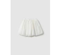 OVS KIDS, Falda Blanca De Malla Con Texturas De Lunares Para Niñas, Niña, Blanco suave, Talla: 6-7