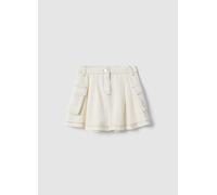 OVS KIDS, Falda Blanca De Puro Algodón Ajuste Regular Con Bolsillos Para Niñas, Niña, Blanco suave, Talla: 6-7