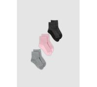 OVS KIDS, Pack De 3 Calcetines Cortos Multicolor De Canalé Con Brillo En Algodón Orgánico Elástico, Niña, Multicolor, Talla: 37/39