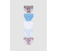 OVS KIDS, Pack De 5 Calzoncillos Slip Infantiles Multicolor De Algodón Orgánico, Niño, Blanco, Talla: 9-10