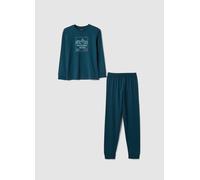 OVS KIDS, Pijama Azul De Niño De Algodón Puro, Ajuste Regular Con Estampado, Niño, Azul oscuro, Talla: 10-11