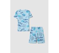 OVS KIDS, Pijama Azul De Niño En Puro Algodón Ajuste Regular Con Estampados, Niño, Azul Azur, Talla: 11-12