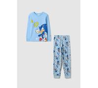 OVS KIDS, Pijama Azul Para Niño De Puro Algodón Ajuste Regular Con Estampado De Sonic, Niño, Azul claro, Talla: 3-4