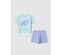 OVS KIDS, Pijama Corto Azul Claro De Algodón Orgánico, Niña, Azul Claro, Talla: 11-12