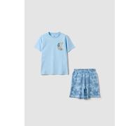 OVS KIDS, Pijama Infantil Azul Claro De Algodón Orgánico Puro, Corte Regular, Niño, Azul Claro, Talla: 6-7