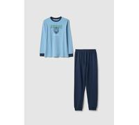 OVS KIDS, Pijama Infantil De Puro Algodón Multicolor Ajuste Regular Con Estampado, Niño, Azul/azul claro, Talla: 13-14