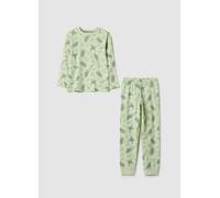OVS KIDS, Pijama Infantil Regular Fit Verde De Algodón Puro Con Estampados, Niño, Verde agua, Talla: 6-7
