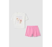 OVS KIDS, Pijama Multicolor De Algodón Puro Regular Fit Para Niñas Con Estampados, Niña, Pink/White, Talla: 13-14