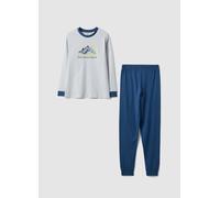 OVS KIDS, Pijama Multicolor De Puro Algodón Para Niño, Ajuste Regular Con Estampado, Niño, Gris/azul, Talla: 12-13