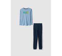 OVS KIDS, Pijamas De Niño En Algodón Puro Multicolor Regular Fit Con Estampado, Niño, Azul/azul claro, Talla: 10-11