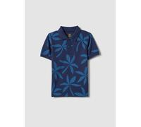 OVS KIDS, Polo Azul De Puro Algodón Para Niño, Corte Regular, Con Estampado Floral, Niño, Blu Bluette, Talla: 6-7