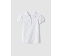 OVS KIDS, Polo Blanco De Algodón Puro Para Niña Corte Regular Con Estampado Floral, Niña, Blanco óptico, Talla: 3-4