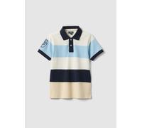 OVS KIDS, Polo De Algodón Elástico A Rayas Multicolor Para Niños Ajuste Regular, Niño, Blanco/azul claro, Talla: 8-9