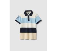 OVS KIDS, Polo De Algodón Elástico A Rayas Multicolor Para Niños Ajuste Regular, Niño, Blanco/azul claro, Talla: 7-8