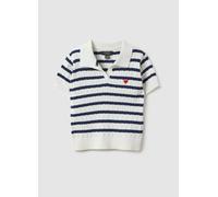 OVS KIDS, Polo De Algodón Puro A Rayas Multicolores Para Niña, Ajuste Regular, Niña, Blanco/azul, Talla: 7-8