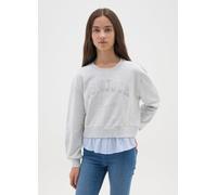 OVS KIDS, Sudadera Gris De Niña En Mezcla De Algodón Con Ajuste Regular, Niña, Azul Claro/Gris, Talla: 10-11