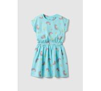 OVS KIDS, Vestido Azul De Algodón Puro Para Niñas Regular Fit Con Arcoíris, Niña, Azul Azur, Talla: 5-6