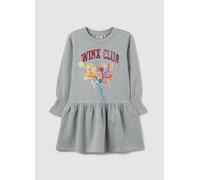 OVS KIDS, Vestido De Niña En Mezcla De Algodón Gris Con Estampado De Winx, Niña, Gris claro jaspeado, Talla: 5-6