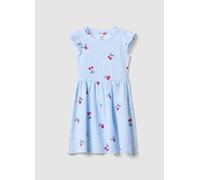 OVS KIDS, Vestido De Puro Algodón Con Rayas Azules, Volantes Y Estampados Para Niña, Niña, Blanco/azul claro, Talla: 9-10