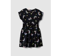 OVS KIDS, Vestido Negro De Algodón Puro Para Niñas, Ajuste Regular, Con Arcoíris, Niña, Gunmetal, Talla: 3-4