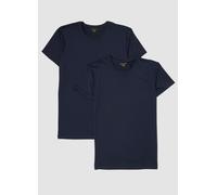 OVS, Pack De 2 Camisetas Azules De Tejido Elástico, Hombre, Azul oscuro, Talla: 38