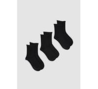 OVS, Pack De 3 Calcetines Negros De Algodón Orgánico, Mujer, Negro, Talla: 36-38