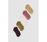OVS, Pack De Cinco Calcetines De Algodón Orgánico Elástico Con Brillo, Mujer, Multicolor, Talla: 39-41