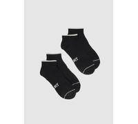 OVS, Pack De Dos Calcetines Deportivos Negros Al Tobillo En Mezcla De Algodón Con Rayas, Hombre, Gunmetal, Talla: 38/42