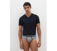 OVS, Set De Lotes De Tres Slips De Algodón Elástico Multicolor De Ajuste Regular, Hombre, Grey/Black, Talla: XL