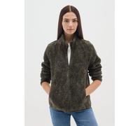 OVS, Sudadera Verde Regular Fit Con Cremallera, Mujer, Marrón/Verde, Talla: 40