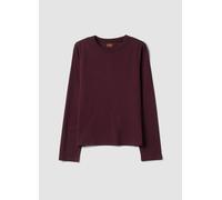 OVS, T-shirt Viola In Jersey Di Puro Cotone A Maniche Lunghe Regular Fit, Mujer, Púrpura Vino, Talla: 38