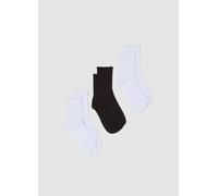 OVS, Tripack De Calcetines De Algodón Multicolor Elásticos, Mujer, Blanco/negro, Talla: 39-41