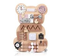 Ovshnrr Tablero Ocupado Montessori, Busy Board Montessori Panel sensorial Educativo Finas y Habilidades básicas Tablero Sensoriales para 1/2/3 años