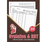 Ovulation & BBT Tracker Logbook: Manual OPK Test Strips & Basal Body Temperature Chart Progress Record | Fertility Planner & Cycle Tracking Journal for Trying to Conceive TTC, 100 Pages