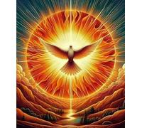 OVUNQUE PROTEGGIMI Cuadro con Jesús - Lienzo con foto de Jesús - Imagen religiosa - (Espíritu Santo, 30 x 40 cm)