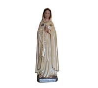 OVUNQUE PROTEGGIMI Estatua de la Virgen Mística de yeso nacarado, 30 cm, figura de María Rosa Mística de Montichiari, pintada a mano, para interiores.