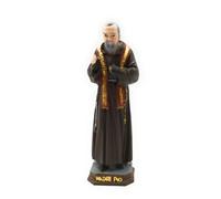 OVUNQUE PROTEGGIMI Estatua de San Pío (Padre pio) de Pietrelcina 20 cm en polvo de mármol- Fabricado en Italia