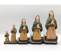 OVUNQUE PROTEGGIMI Estatua de Santa Bernadette de Soubirous. Varias Alturas. Santa Bernadette de Lourdes. 10, 14, 18, 21, 25 cm. En Polvo de mármol. para Interior y Exterior. (25,5 cm)